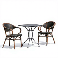 Ensemble de chaises en PE de qualité commerciale pour usage extérieur : Cour, Jardin, Café, Bar, Taverne, Patio, Pavillon - Direct Usine