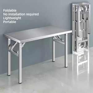 <span class=keywords><strong>Table</strong></span> <span class=keywords><strong>pliante</strong></span> en acier inoxydable, <span class=keywords><strong>table</strong></span> de travail portable, <span class=keywords><strong>table</strong></span> de barbecue, restaurant, étal, <span class=keywords><strong>marché</strong></span> de nuit, personnalisation en plein air - Product Image 2