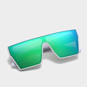 21041 Lunettes de soleil vintage tendance pour femmes et hommes, lunettes de soleil surdimensionnées rouges, lunettes de soleil polarisées miroir pour femmes, UV400 - Product Image 6