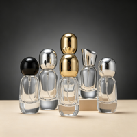 Flacon de parfum en verre de luxe en forme d'œuf de 15 ml avec bouchon à pression, échantillon de parfum, flacon vaporisateur