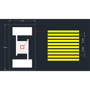 3 أم 4*7 ، Interfinger قطب كهربائي بين رقمي من السيليكون الكريستالي - Product Image 3