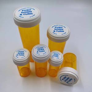 Flacons à pilules en plastique vides avec bouchon sécurité enfant, languette de retrait réversible, sérigraphiés, contenants de voyage <span class=keywords><strong>pour</strong></span> médicaments - Product Image 6