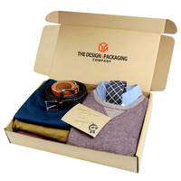 Boîte d'emballage imprimée personnalisée de luxe-Boîte-cadeau formelle en papier kraft pour T-shirts, costumes pour hommes et vêtements de boutique