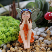 6 pièces accessoires de jardin de fée miniatures fées et balançoire de fée avec écureuil et champignons fournitures de jardin de fée