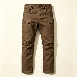 OEM Stylish Men's Cargo Pants Multi-Pocket Solid Color Stretch Fit Straight Leg Plus Size Casual Cargo <strong>Trousers</strong> for Men - Product Image 5