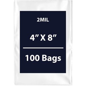 ถุงพลาสติกใสแบบแบน 2 มิล ขนาด 4 x 8 นิ้ว 100 ใบ บรรจุภัณฑ์พลาสติก LDPE - Product Image 1