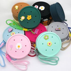 Bolsa de Silicona con Cierre y Orificios, Organizador de Cosméticos Impermeable de 12.5cm x 12.5cm, Bolsa de Mano para Viaje - Product Image 3