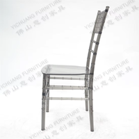 Vente en gros Nouveau style Chaise de salle à manger de mariage grise pour hôtel Event Party