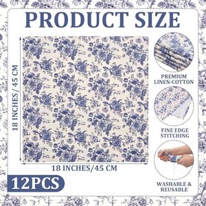 Serviettes en tissu polyester pour mariage printanier, bar, restaurant, dîner de mariage, serviettes en tissu imprimées de fleurs, torchons de cuisine - Product Image 5