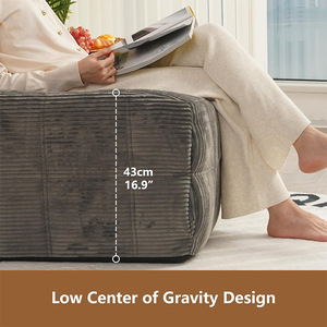 Canapé modulaire en mousse personnalisé, fauteuil pouf carré, canapé-lit multifonctionnel pour la maison, salon, usage adulte et enfant - Product Image 2