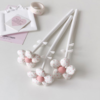 Stylo gel anti-stress en forme de fleur en tissu, cadeau créatif pour la fête des enseignants