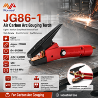 Torche de gougeage à l'arc au carbone Normast JG86-1 600A, tête rotative à 360°, construction en alliage de cuivre, source d'alimentation de soudage CC, soudage à l'air