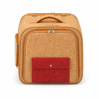 Sac de transport portable pour animaux de compagnie YAOYUE en liège pour chats et petits chiens, poche avant rouge, sac de voyage léger
