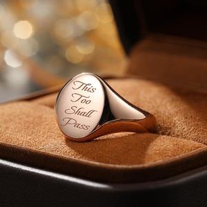 <span class=keywords><strong>Anello</strong></span> Vintage Sigillo <span class=keywords><strong>di</strong></span> <span class=keywords><strong>Salomone</strong></span> in Oro 14K, Tutto Passa, Fascia <span class=keywords><strong>di</strong></span> Autodisciplina per Uomini e Donne, per Matrimoni - Product Image 6