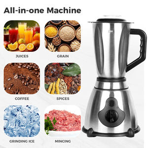 خلاط متعدد الوظائف للاستخدام المنزلي بسرعات متغيرة، وعاء من الفولاذ المقاوم للصدأ، معالج طعام للأطفال، يحول الثلج إلى جليد، سهل التنظيف - Product Image 2