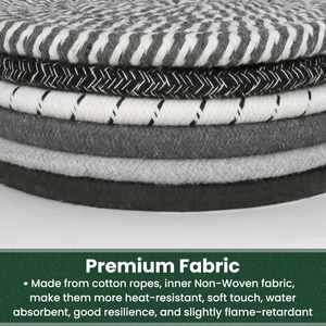 8 Inch Fabric Trivets Heat Resistant <b>Large</b> Coaster Kitchen Hot Pads Table Countertop 6 Pcs - Product Image 3