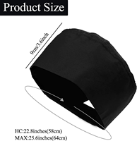 Chapeau de Chef en Tissu Uniforme Respirant avec Maille Réglable pour Barbecue Grill Cook Travail Coton Restaurant Uniforme