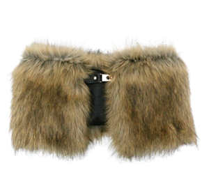 단색 미니멀리스트 우아한 페이크 퍼 스카프, 패셔너블한 겨울 방한 편안한 액세서리 - Product Image 1