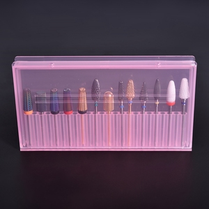 KADS 24 Socket Nail Drill Bit Storage <b>Box</b> <b>Plastic</b> Manicure Drill Bit Display Organizer Case <b>Large</b> Capacity Manicure Tool Storage - Product Image 6