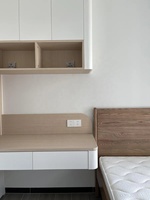 Armoires modernes en L personnalisées, meubles de chambre modulaires en bois, organiseurs de tiroirs flottants pour bureau d'angle, pour salon