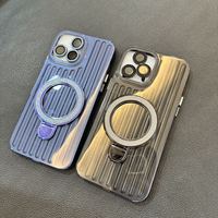 Coque de téléphone originale transparente avec impression UV, anneau magnétique, chargement sans fil et animation pour iPhone 17 16 15 14 13 Pro Max