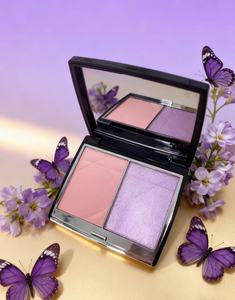 Paleta de Rubor de Doble Color, Acabado Brillante, Resistente al Agua, Fórmula en Polvo Suave y de Larga Duración, Certificación HALAL, Maquillaje para Piel Clara - Product Image 5