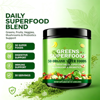 OEM Super Greens Poeder Probiotica Spijsverteringsenzymen Plantaardig voor Darmgezondheid Energie Ondersteuning Stick Packs