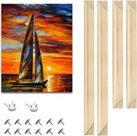 Kit bingkai kanvas kayu Solid Diy 16x20 inci untuk lukisan minyak & seni dinding Bingkai seni kayu kustom untuk lukisan & kanvas