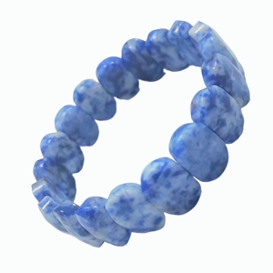Bracelet de guérison en jade blanc et bleu, bijoux en pierres naturelles pour l'équilibre énergétique, le bien-être spirituel et le soulagement de l'anxiété - Product Image 5