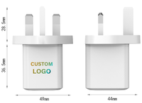 Chargeur rapide 20W avec port Type-C, matériau ignifuge, câble rétractable - Design carré compact pour téléphones mobiles