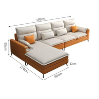 Canapé d'angle moderne de luxe en tissu technique pour appartement, entrepôt et salle de sport – Vente en gros à prix abordable