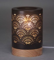 Diffuseur électrique de cire parfumée en porcelaine, chauffe-bougie électrique sur pied, lampe chauffe-huile parfumée, décoration d'intérieur