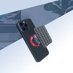 전화 액세서리 두꺼운 흡입 접착 실리콘 직사각형 마그네틱 흡입 컵 패드 아이폰 용 휴대 전화