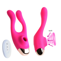 Vibrateur clitoridien 3-en-1 Great Force avec télécommande, rechargeable par USB et étanche, pour femmes et hommes, masturbation