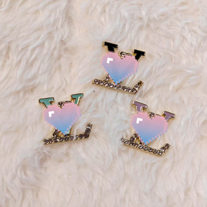 Hàng hóa tại chỗ thời trang tự làm Thư Kim Loại phụ kiện, quần áo búp bê phụ kiện Rhinestone các bản vá lỗi - Product Image 2