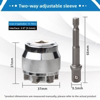 Clé à douille adaptative VETOOL 10-19 mm, clé à douille universelle réglable, adaptateur de prise universelle réglable, douille hexagonale universelle