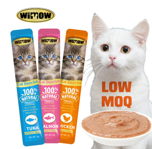 OEM ODM Marque privée Barres crémeuses pour chats riches en protéines, friandises en bâtonnets, saveur poulet, saumon, thon, collation humide liquide pour chats - Product Image 1