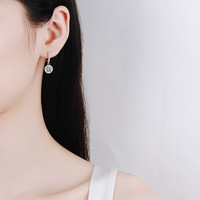 2023 nouveau 18k cercle pendentif boucles d'oreilles rondes laboratoire diamants bijoux boucle d'oreille pour femmes cerceaux boucles d'oreilles
