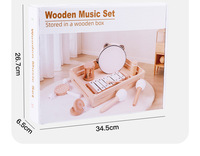 Kindergarten Early Education Orff Percussion Instrument Set Beech Wooden Sand Hammer Toy for Children's Music Educational Toys