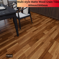 Carrelage imitation bois 800x800mm avec texture 3D |   Revêtement de sol authentique imitation bois pour la rénovation de villas et d'appartements