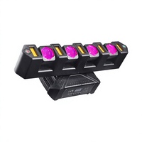 Projecteur de scène LED à 4 têtes mobiles avec stroboscope, RGBW et contrôle DMX512
