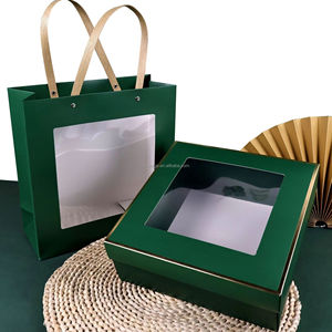 Tùy chỉnh nhiều màu sắc trong suốt xử lý kẹt giấy Hộp quà tặng bao bì với cửa sổ - Product Image 3