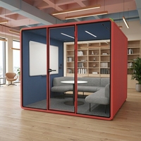 Cabine téléphonique insonorisée portable, cabine de bureau insonorisée, cabine de confidentialité, espace d'isolation sonore pour centres commerciaux, bibliothèques, écoles, espaces publics