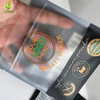 Sachets d'Emballage Individuels pour Aliments, Bonbons, Biscuits, Scellables à Chaud, en Plastique Transparent Givré, Imprimés sur Mesure, avec Design
