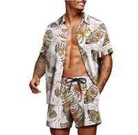 Soldes Exceptionnelles : Ensembles Imprimés Tendance pour Hommes – Chemise Décontractée à Manches Courtes et Short de Plage, Tenues Hawaïennes Élégantes pour les Vacances