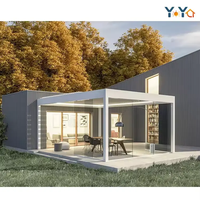 Youya Pergola à persiennes en aluminium Pergola coulissante intelligente bioclimatique électrique motorisée Pégola extérieure motorisée en aluminium