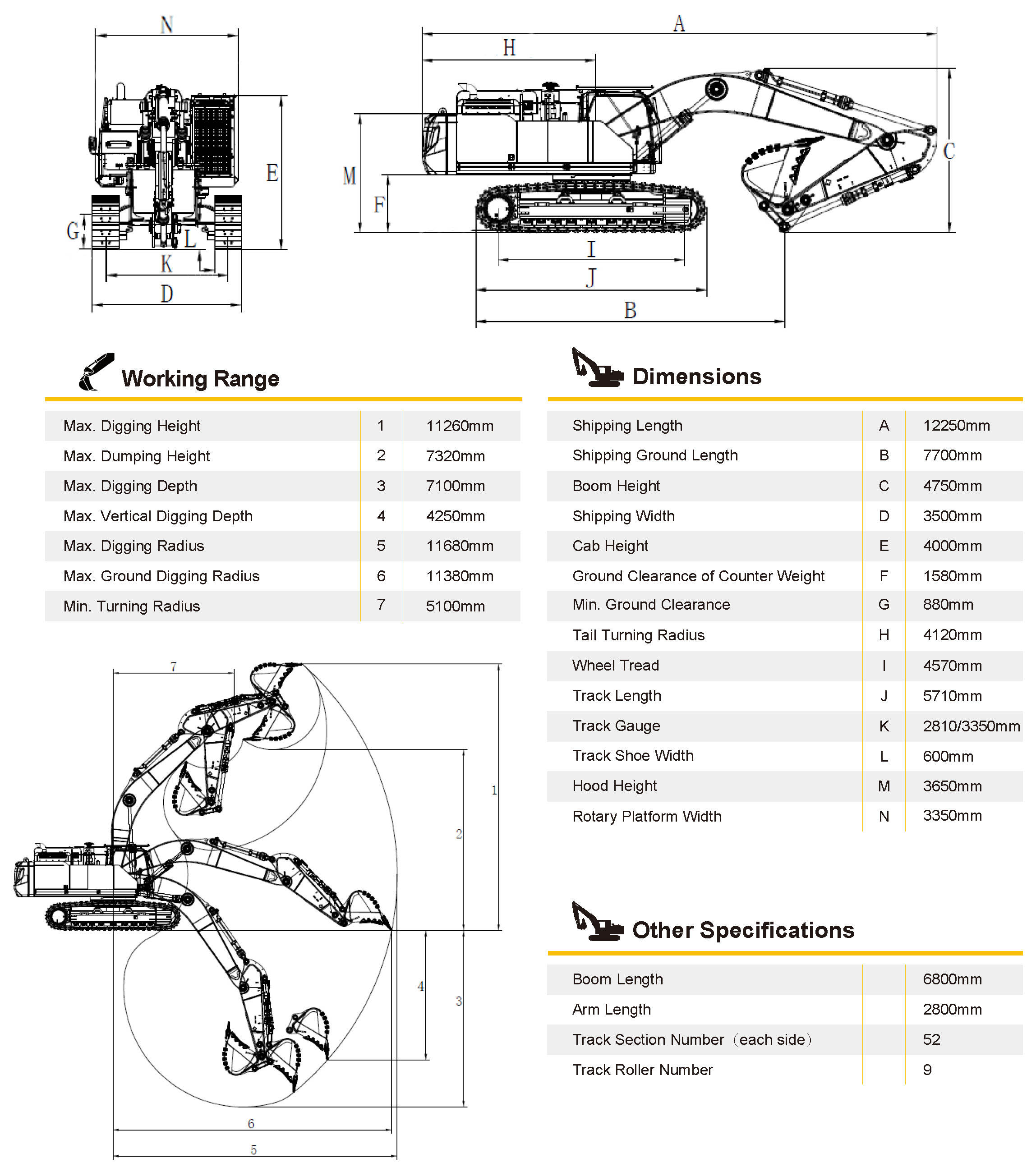 LOVOL 70 Ton Mining Excavator FR700F - Heavy Duty & Efficient