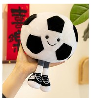 Peluche de sport en forme de ballon de football ou de basketball, mignonne et douce, avec jambes, personnalisable avec logo, cadeau pour enfants, vente en gros