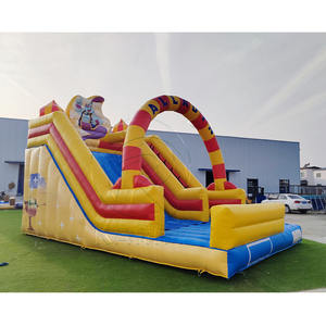 Playground Park Big Bouncer Inflatable Jumping Castle Combo 8-meter Long Cartoon Inflatable Wet and Dry Slide for Kids - Product Image 2