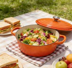 Casserole en fonte classique Zunck 22 cm - Batterie de cuisine émaillée - Marmite en métal - Pour la cuisson - Ustensiles de cuisine - Product Image 4